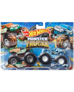 Комплект бъгита Hot Wheels Monster Trucks - Smash-Squatch & 32 Degrees, 1:64
